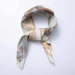 Printed Silk Bandana Scarf Print Necklace
