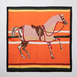 Printed Silk Bandana Scarf Print Necklace
