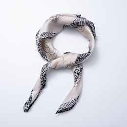 Printed Silk Bandana Scarf Print Necklace