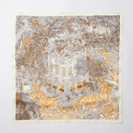 Printed Silk Bandana Scarf Print Necklace