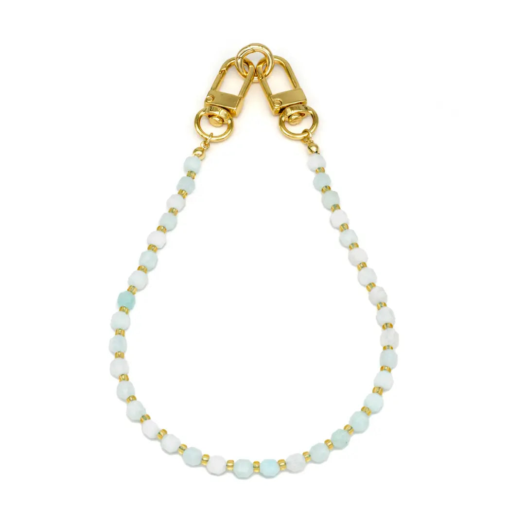 Light Blue Beaded Bag Chain/Phone Strap PH-SJ0004
