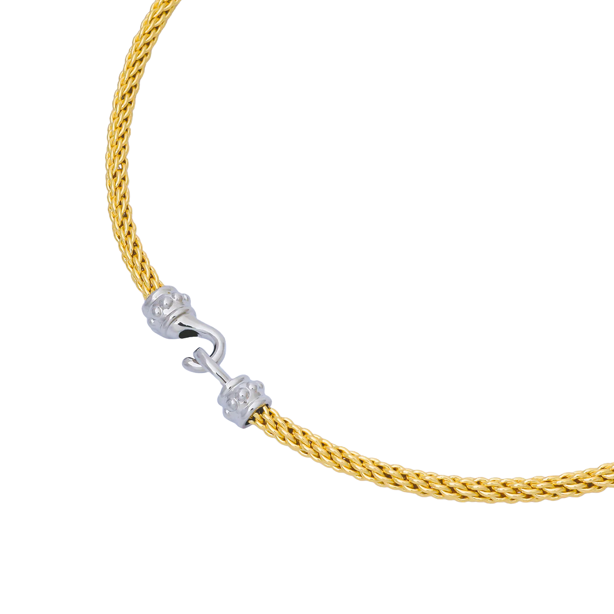 Twisted Rope Mixed Metal Necklace NC-21WA3901