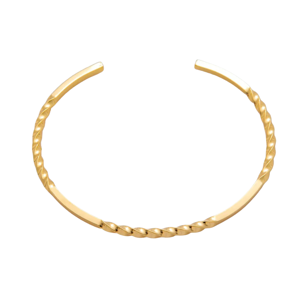 Twisted Band Bar Cuff Bracelet ✦ BR-21WA3289