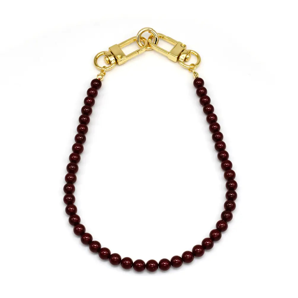 Dark Red Pearl Bag Charm/ Phone Strap PH-SJ0041