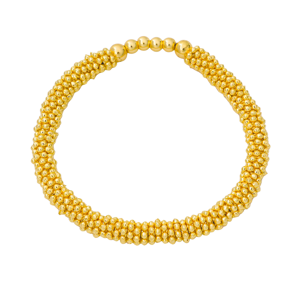 Multi-faceted Disco Ball Bead Chain Necklace BR-21WA4020