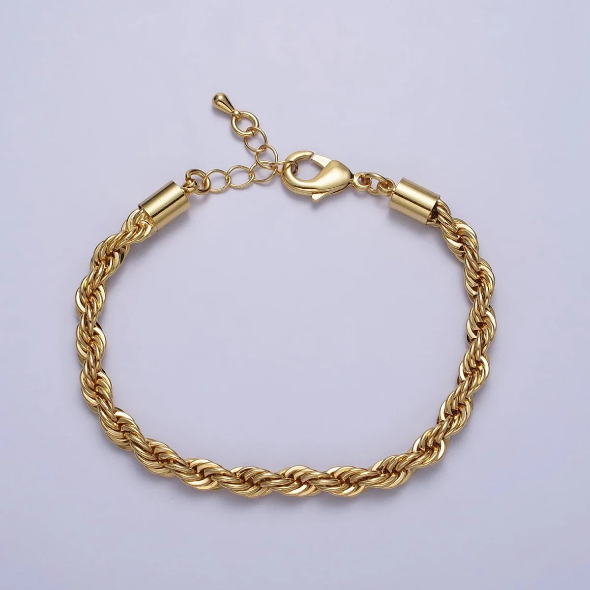 Bold Gold Twisted Rope Chain Bracelet Chunky Rope Chain BR-SJ0353