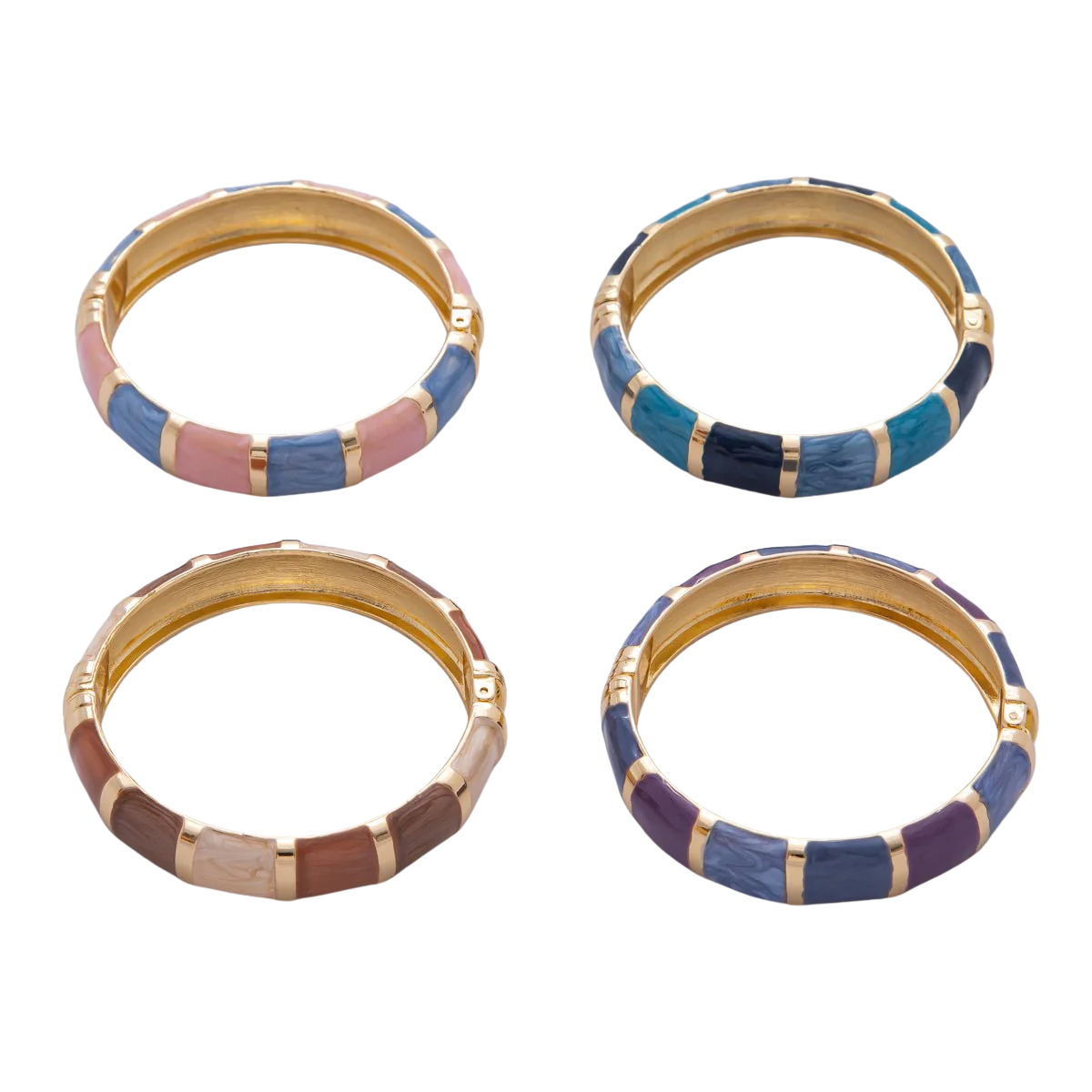 Enamel Baby Pink Blue Bangel BA-21WA3360