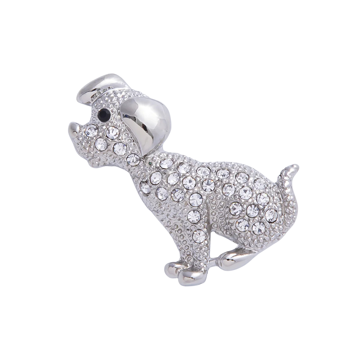 Micro Paved CZ Dog Puppy Pet Brooch Pin BH-21BH013