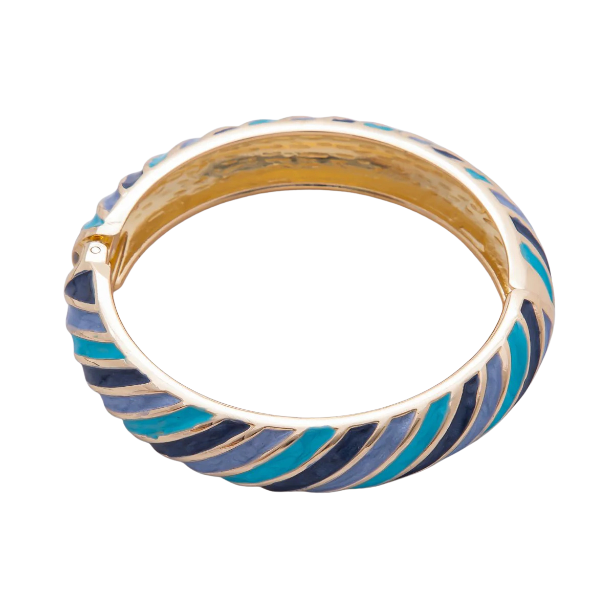 Enamel Navy Blue Aquamarine Bangel BA-21WA3333