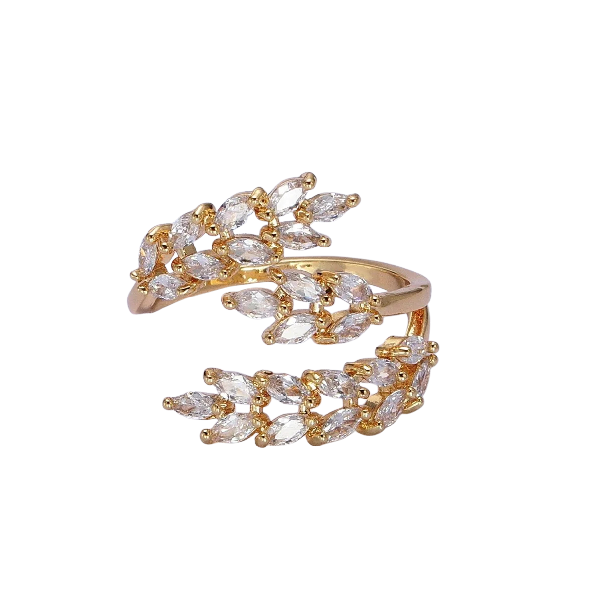 Vintage Roman Wrap Around Marquise Diamond Ring RI-21O1819