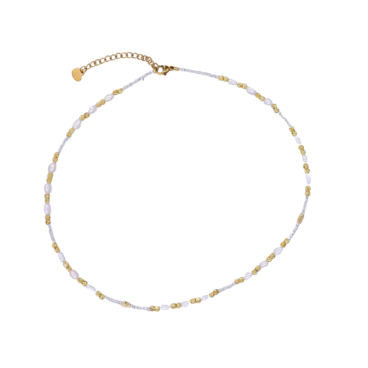 Mother of Pearl Beaded Chain Necklace NC-21WA2586