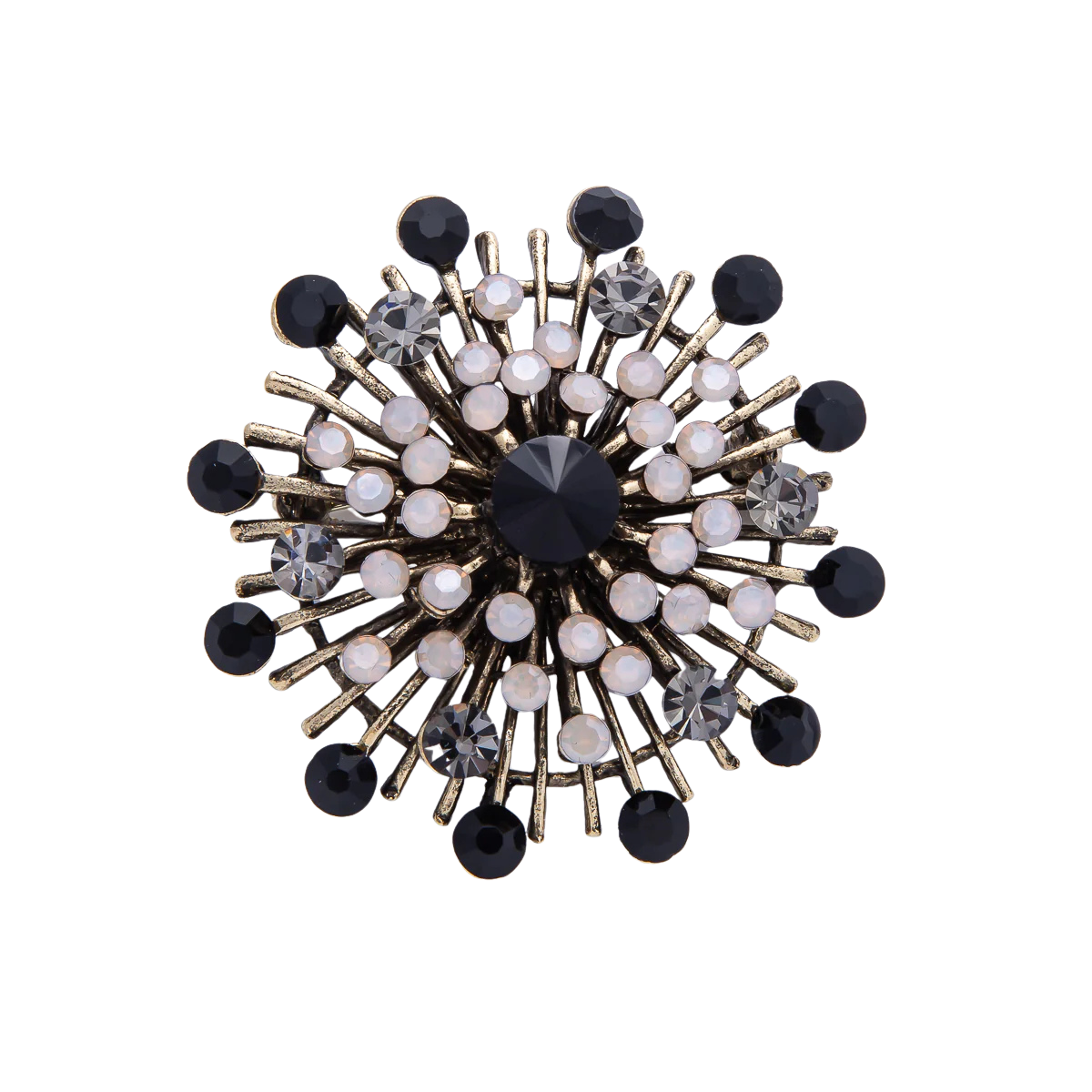 Vintage Antique Burst CZ Brooch Pin BH-21BH025 BH-21BH026