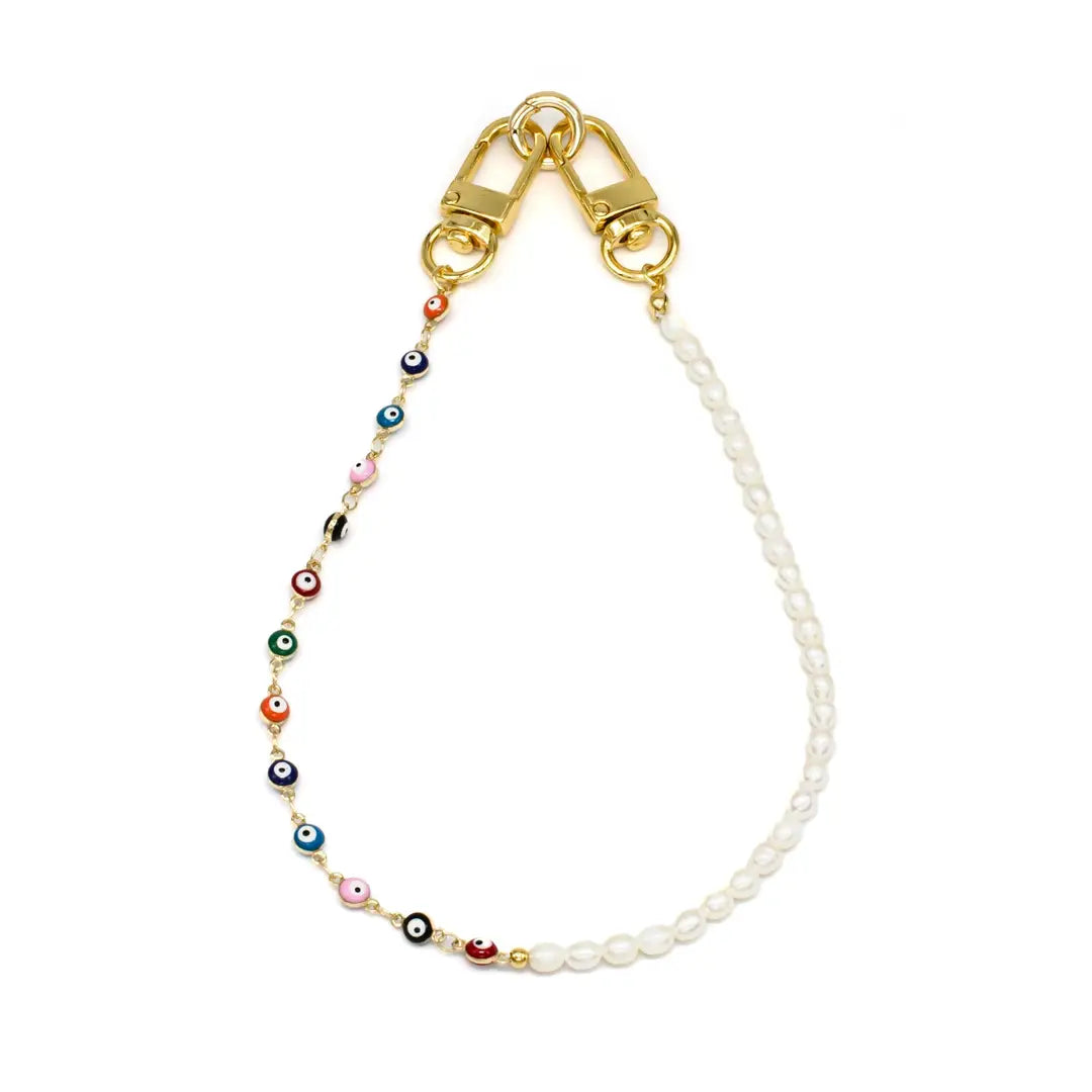 Mini Evil Eye Pearl Bag Chain/Phone Strap PH-SJ0001
