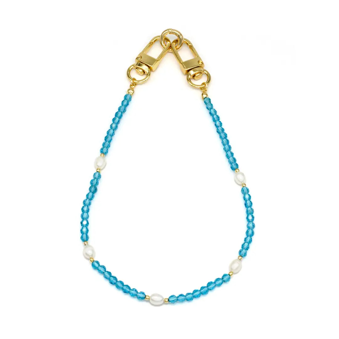 Blue Glass Bead Bag Chain/Phone Strap PH-SJ0011