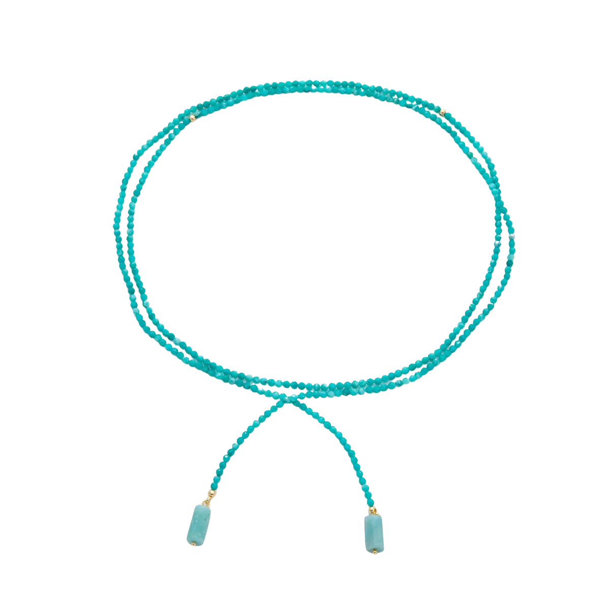 Turquoise Dyed Agate Rondelle Bead Necklace NC-21WA1237