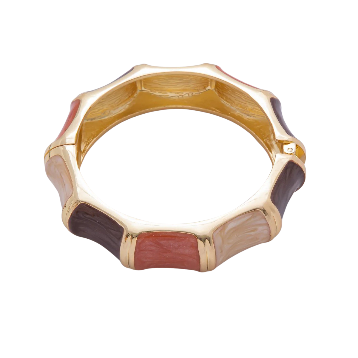 Enamel Coffee Brown Peach Pink Beige Bangel BA-21WA3355