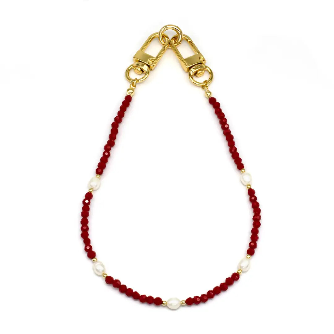 Red Beaded Bag Chain/Phone Strap PH-SJ0036