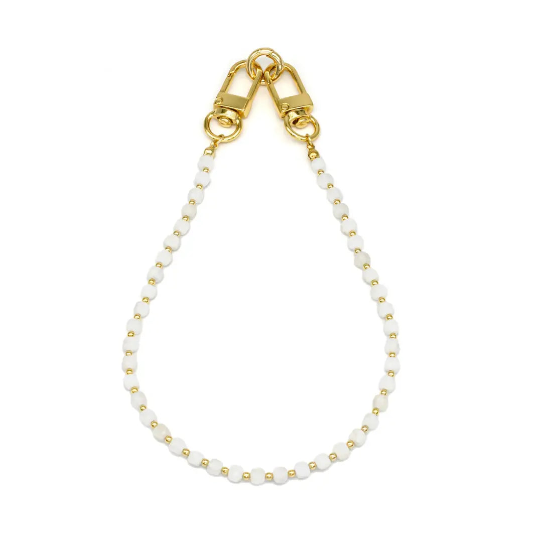 Classic White Beaded Purse Chain/Phone Strap PH-SJ0055
