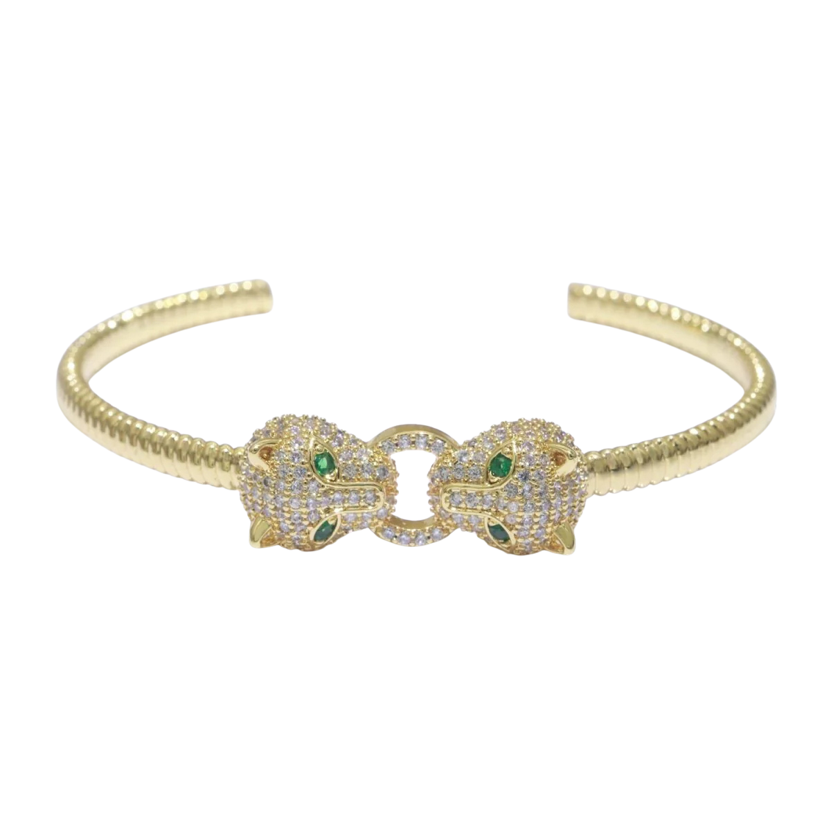 Micro Pave Pather Cuff Bangle BA-21WA0125 *DIS*