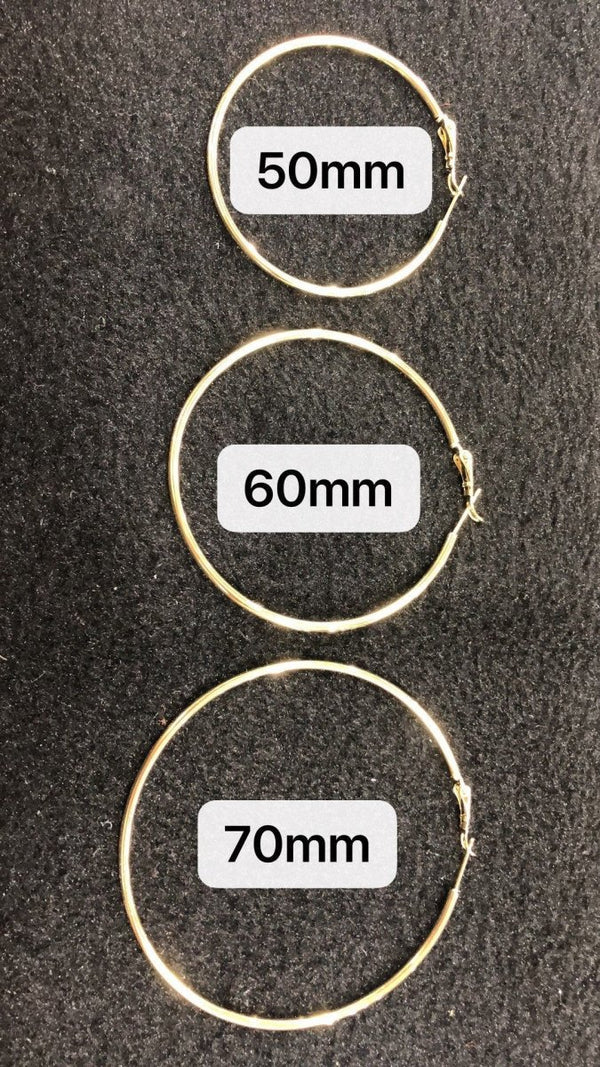 Minimalist Hinge Lock Hoop Earrings 45mm-50Mmm EA-21Q0477