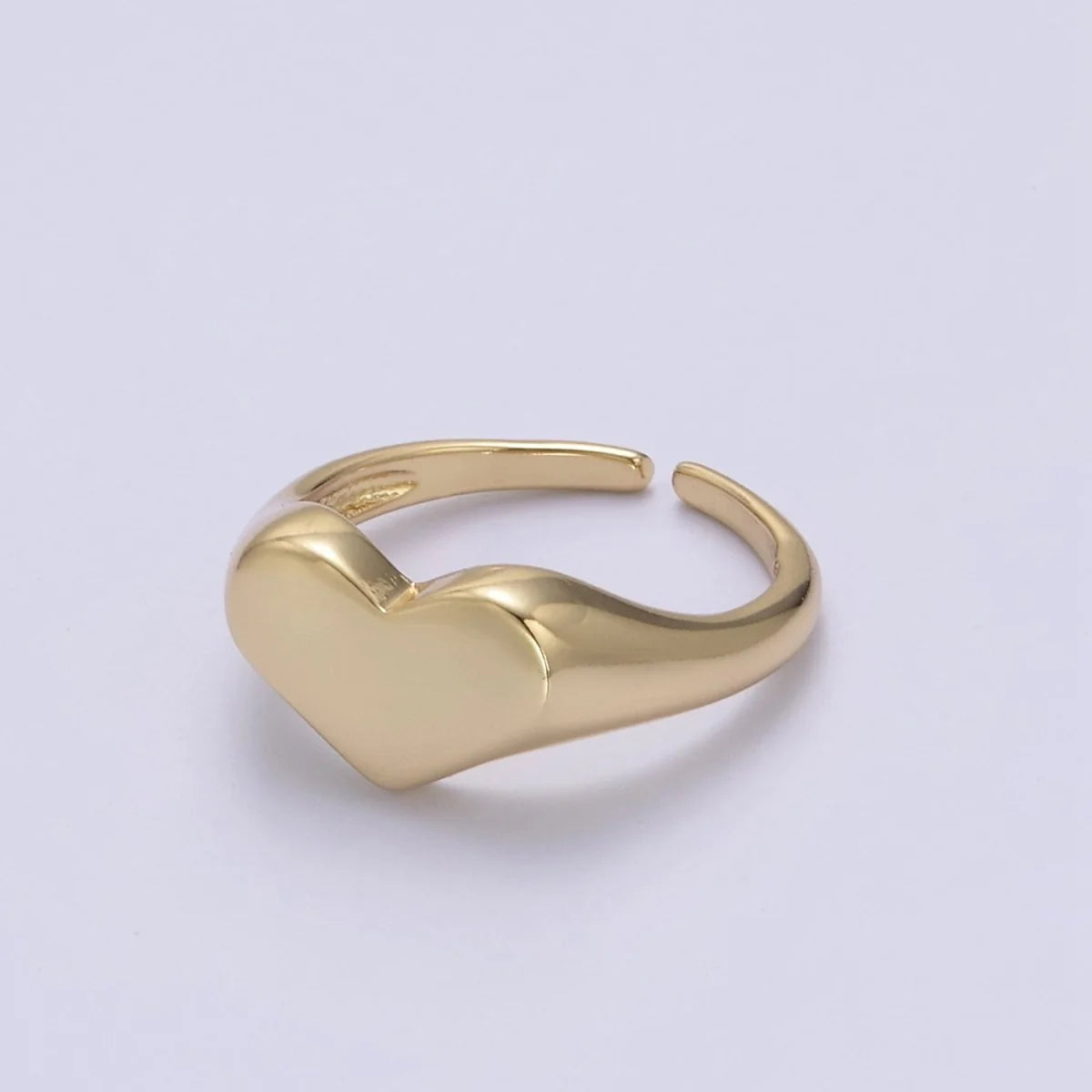 GOLD HEART SIGNANT ADJUSTABLE RING