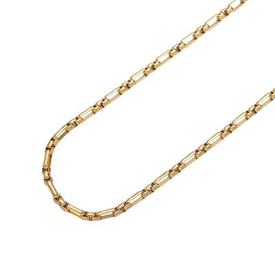 Paper Clip Figaro Long and Short Fancy Cable Chain Bracelet BR-SJ3005