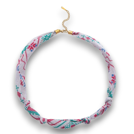 Knot Geometric Handmade Cotton Scarf Necklace
