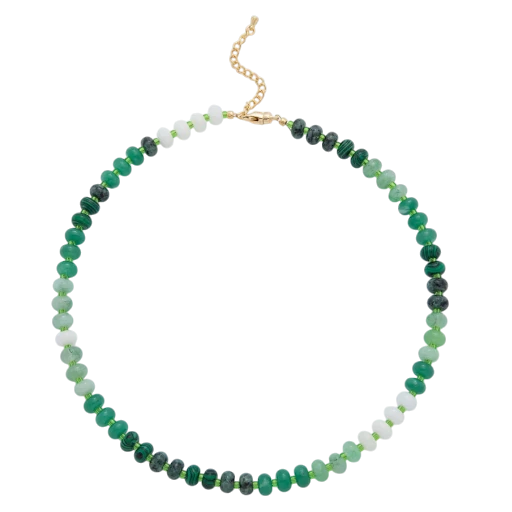Splashed Earth & Sky Toned Colorful Gemstone Beaded Necklace NC-21WA3302 - NC-21WA3315