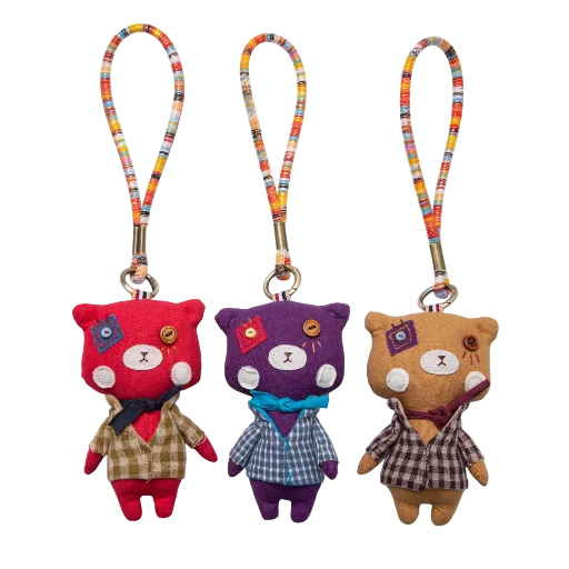Purple, Red, Brown Scarf Rag Doll teddy BC-21WB046 -BC-21WB048