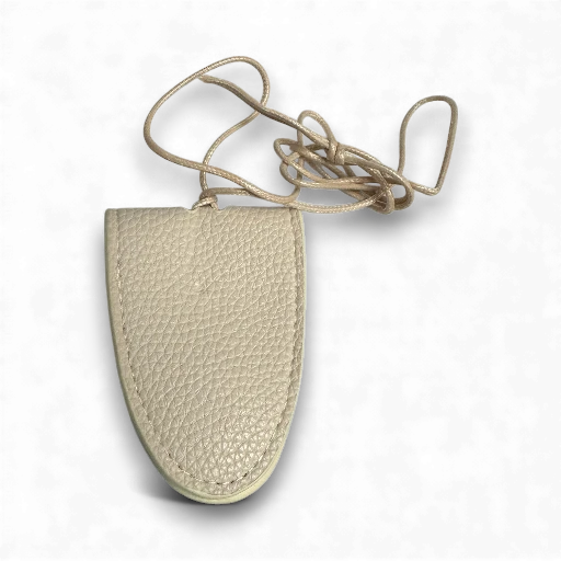 TAUPE GLASSES LEATHER PU NECKLACE CARRIER AC-0004