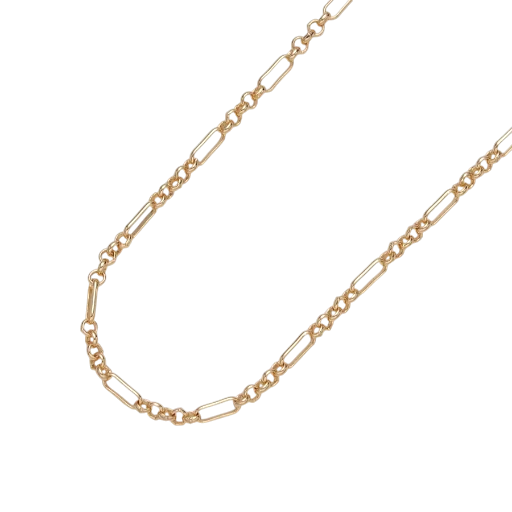 Figaro Long and Short Fancy Chain Rolo Link Bracelet BR-SJ3009