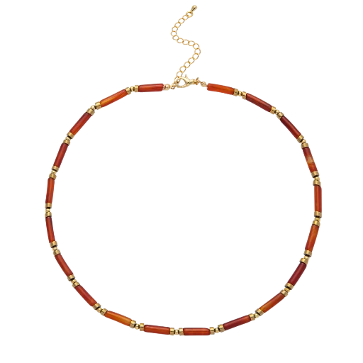 Natural Gemstone Tube Choker Necklace NC-21WA3930 to NC-21WA3938