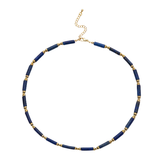 Natural Gemstone Tube Choker Necklace NC-21WA3930 to NC-21WA3938