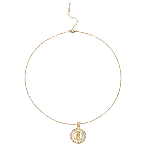 Minimalist Cable Chain necklace with Shell Pearl Micro Paved Mary pendant NC-SJ2172