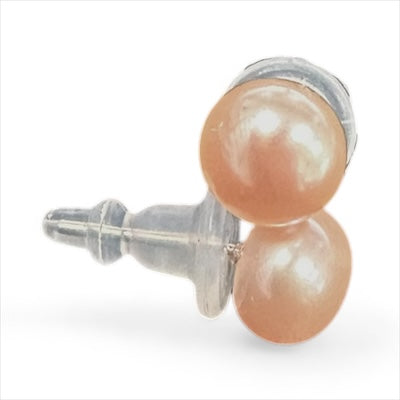 White pearl, pink pearl stud earrings EA-0249 EA-0250