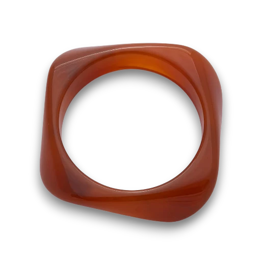 Red Resin Minimalist Square Bangle BA-21WA1163