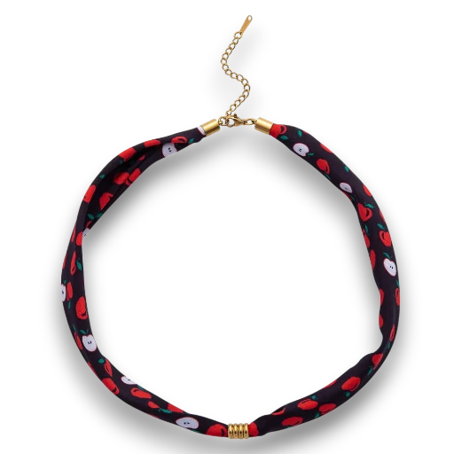 Smooth Faux Silk Scarf necklace with extender