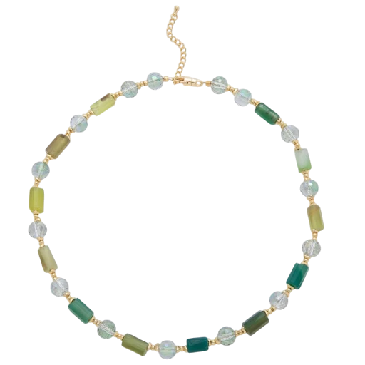 Splashed Earth & Sky Toned Colorful Gemstone Beaded Necklace NC-21WA3302 - NC-21WA3315