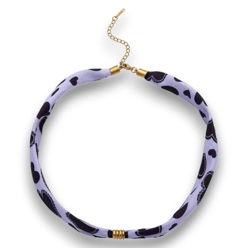 Smooth Faux Silk Scarf necklace with extender