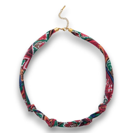 Knot Geometric Handmade Cotton Scarf Necklace