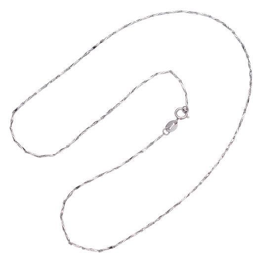 Sterling Silver Dainty Tube Chain Necklace CN-21WA1970