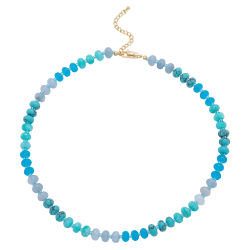 Splashed Earth & Sky Toned Colorful Gemstone Beaded Necklace NC-21WA3302 - NC-21WA3315