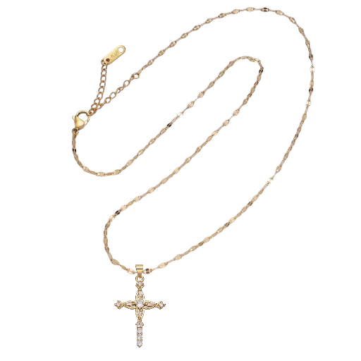 Anchor Link Chain Necklace with cross pendant NC-SJ2158