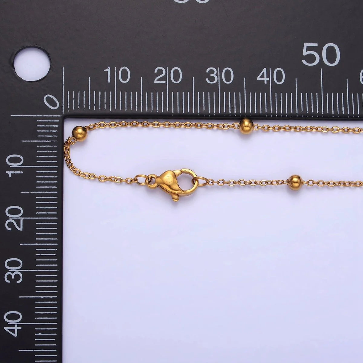 Stainless Steel 3mm Satellite Cable Chain 17.7 Inch Necklace NC-21WA2459