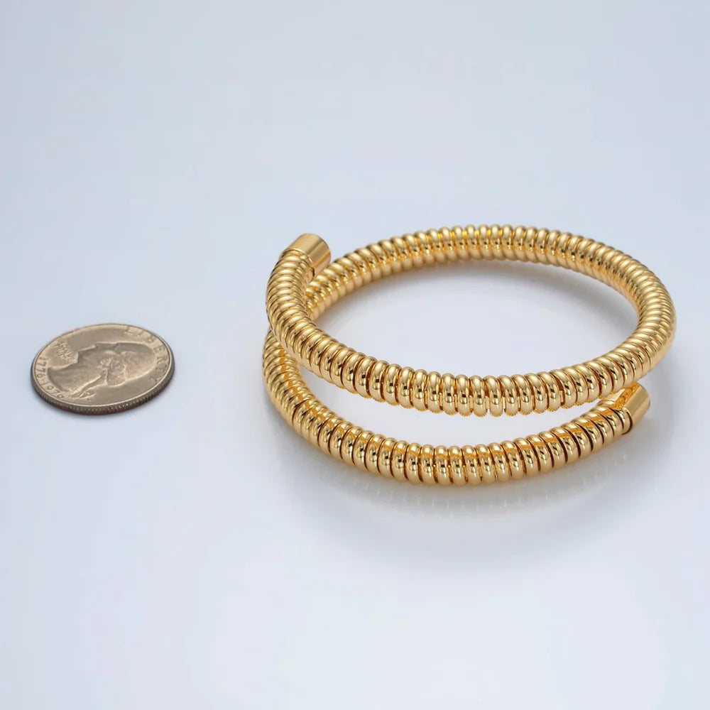 Thin Gold Flexi Wrap Cuff Bangle ✦ BR-21WA2557