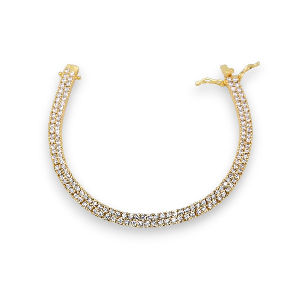 Micro Paved CZ Two-Layered Classic Tennis Bracelet BR-21WA3432