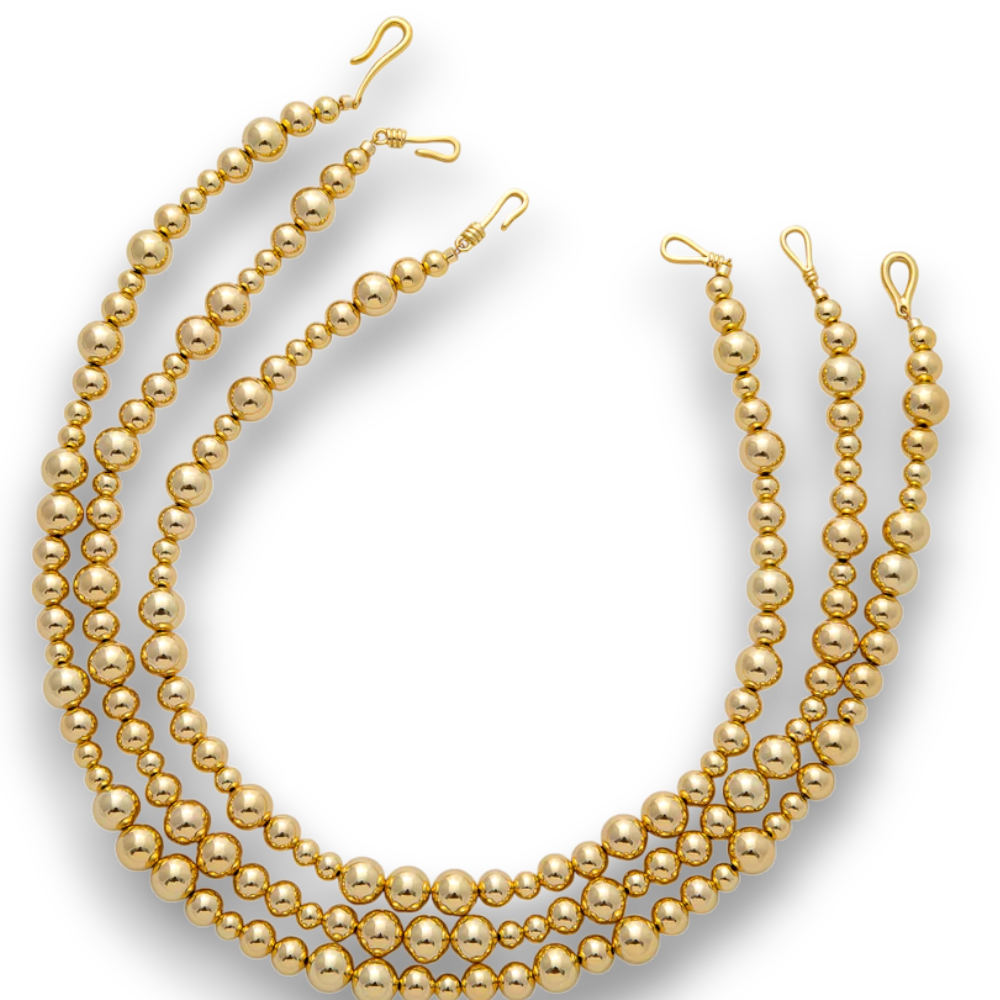 Gradient Bead Ball Chain Necklaces NC-21WA3837 - NC-21WA3839