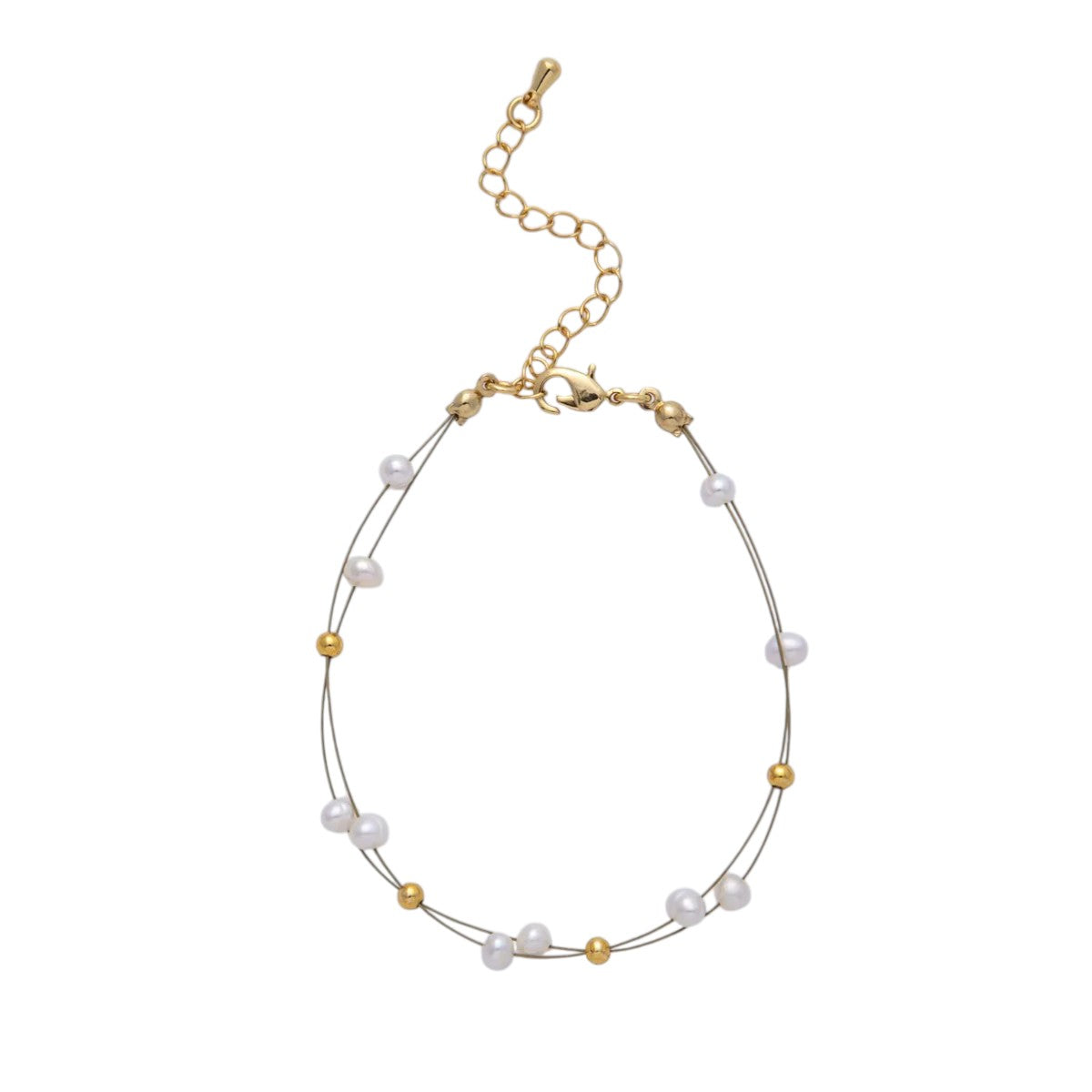Shell Pearl Bead Wire Satellite Chain Bracelet BR-21WA4088