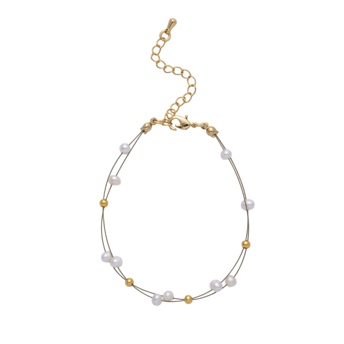 Shell Pearl Bead Wire Satellite Chain Bracelet BR-21WA4088